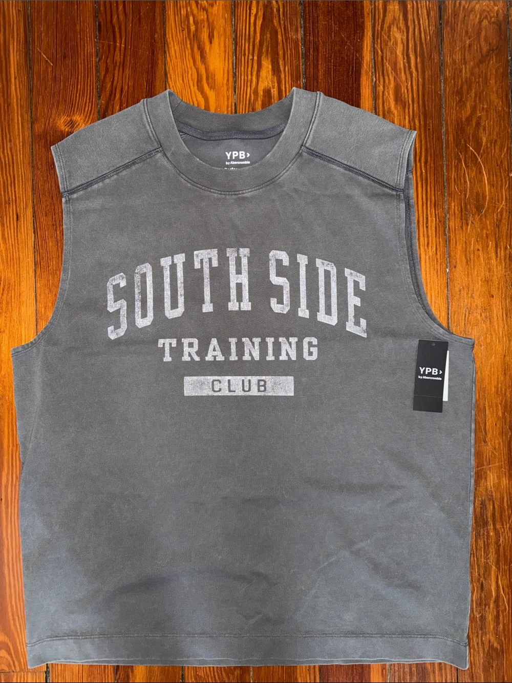 Abercrombie & Fitch Gray YPB Performance Cotton-Blend Crewneck Tank Top